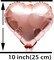 Rose Gold Heart Foil Mylar Balloons - Valentines Day Party Wedding Bachelorette Anniversary Birthday Bridal Shower Party Favors Balloons Decorations, 50pc